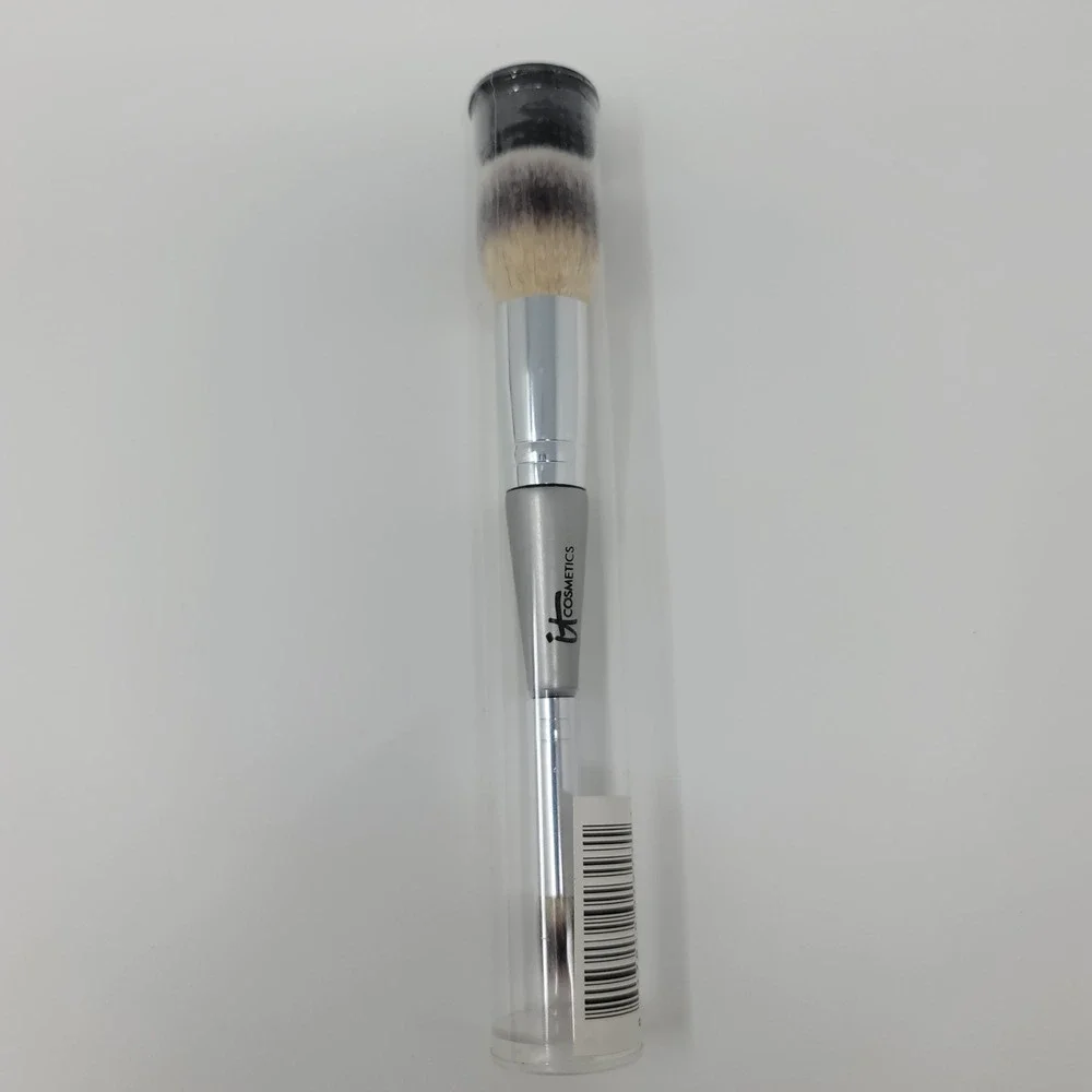 IT Cosmetics Heavenly‎ Luxe Complexion Perfection Dual Ended Brush Silver New